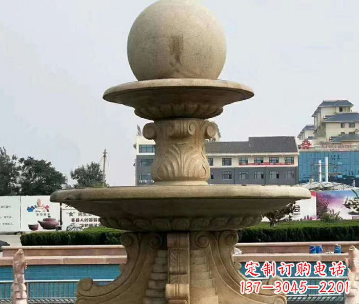 嘉兴引领时尚的砂岩大型喷泉雕塑