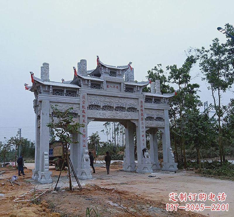 嘉兴领雕塑专业定制仿古牌坊雕塑,拥有多年专业…