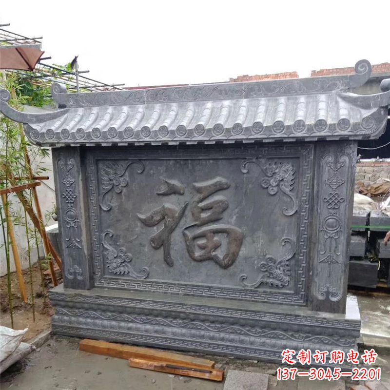 嘉兴中领雕塑：福字雕塑，点缀婚房庭院