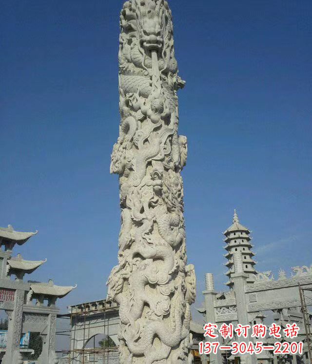 嘉兴精美雕塑,华表龙柱雕塑