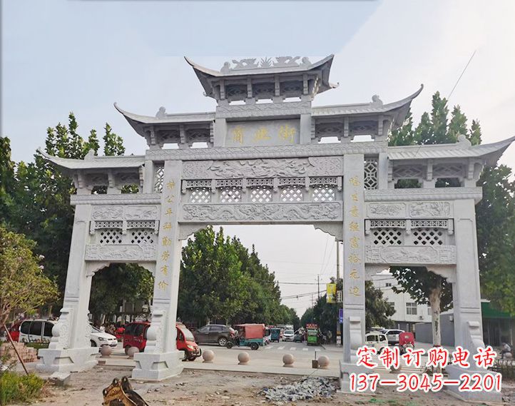 嘉兴石雕牌坊 人物雕塑