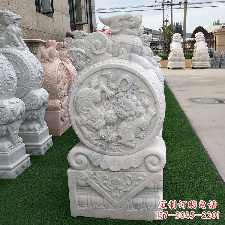 嘉兴石雕牌坊抱鼓石,有艺术气息的雕塑定制