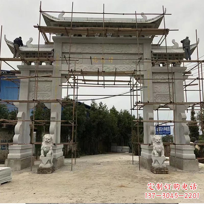 嘉兴领雕为您定制优雅牌坊雕塑