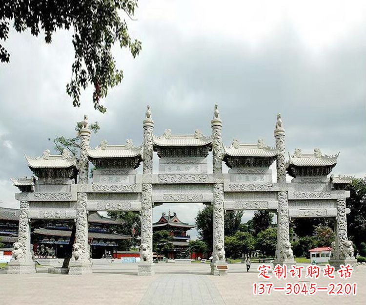 嘉兴石雕五门牌坊