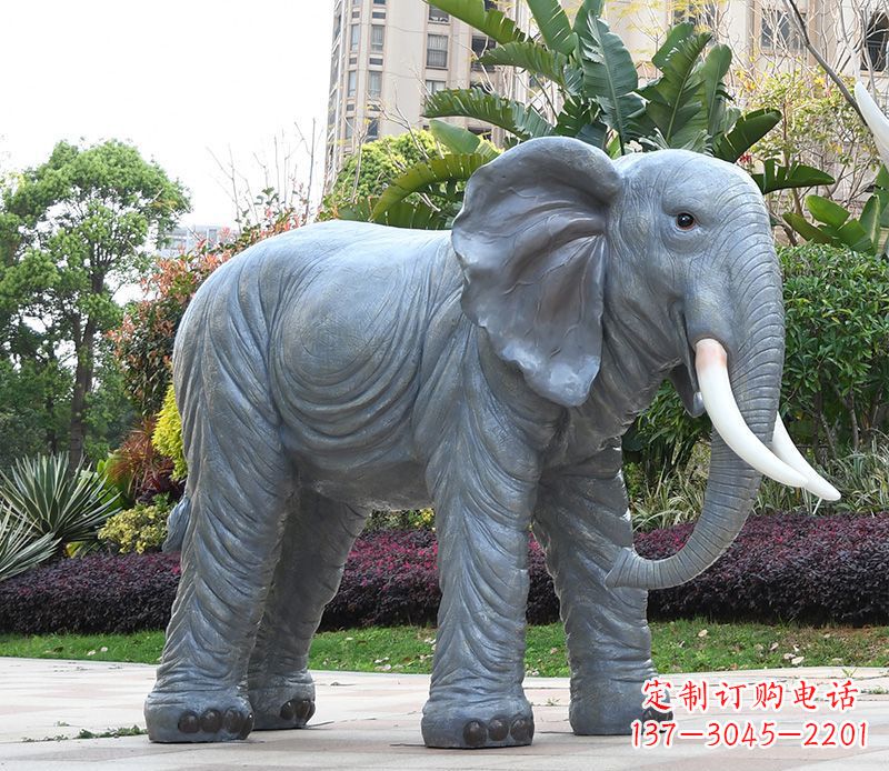 嘉兴石雕小区动物大象