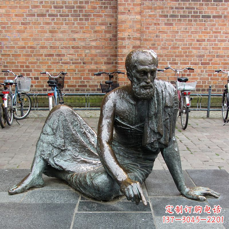 嘉兴世界名人古希腊著名物理学家阿基米德铜雕塑像广场人物雕塑