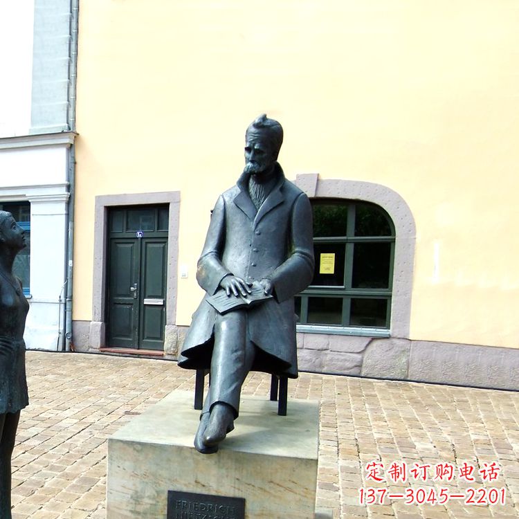 嘉兴世界名人德国著名哲学家尼采铜雕景观雕塑
