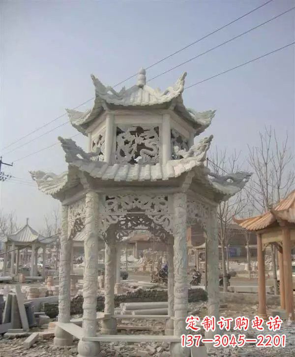 嘉兴双层凉亭石雕