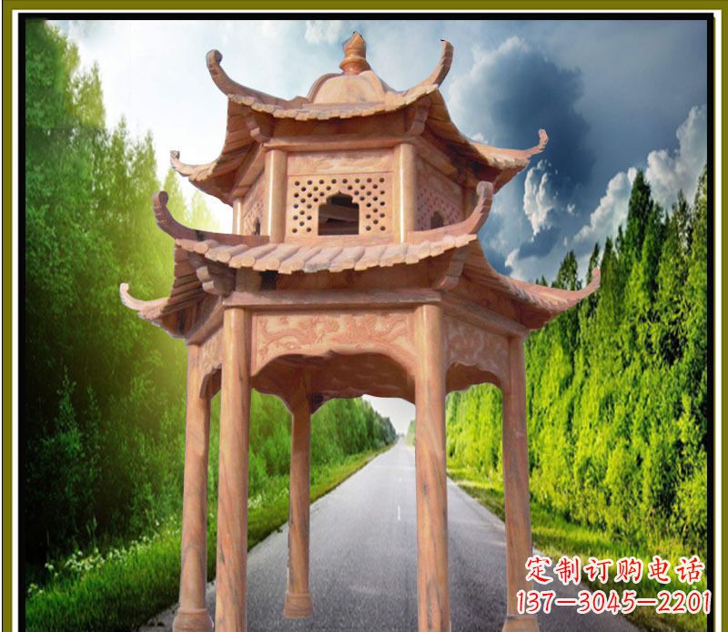 嘉兴双层凉亭园林石雕