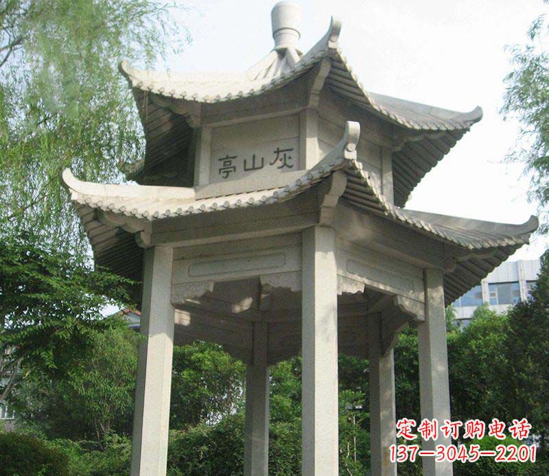 嘉兴双层石凉亭石雕