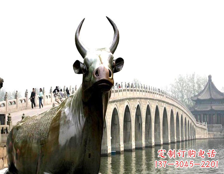 嘉兴水牛铜雕景观