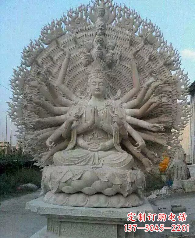 嘉兴寺庙坐式千手观音石雕