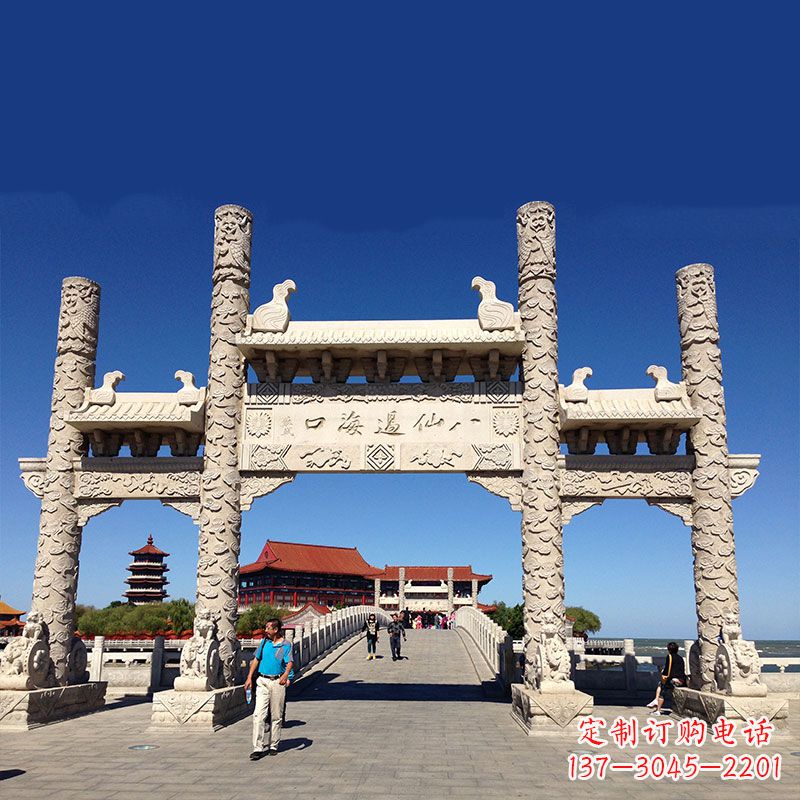 嘉兴寺院大门无楼石牌坊