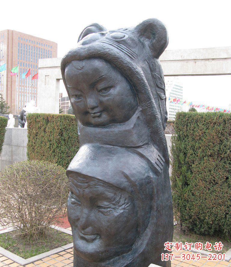 嘉兴孙奶亲情人物头像铜雕
