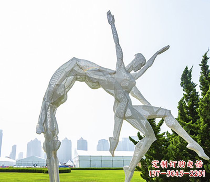 嘉兴体操运动员不锈钢雕塑