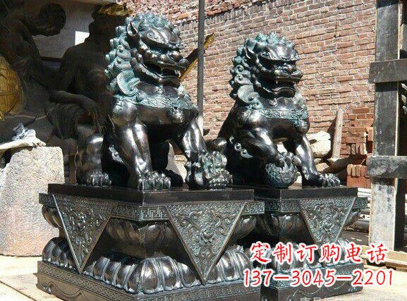 嘉兴天安门狮子铜雕塑