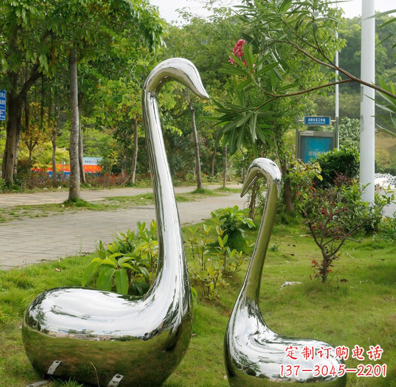 嘉兴天鹅抽象不锈钢雕塑