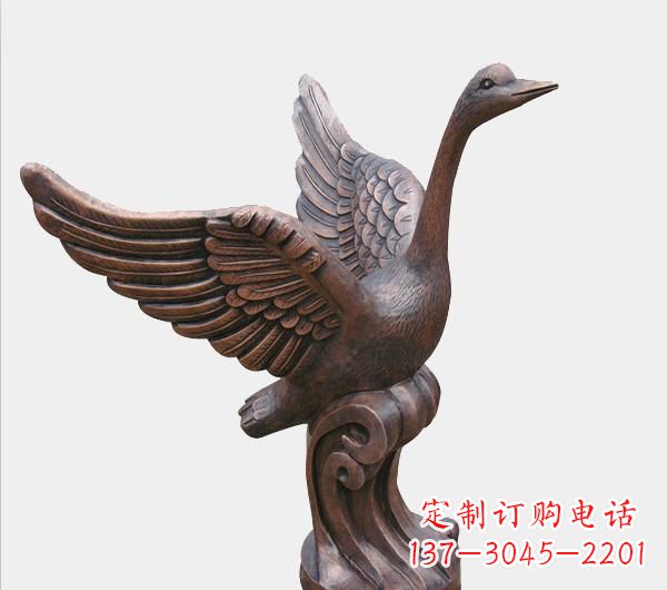 嘉兴天鹅锻铜雕塑