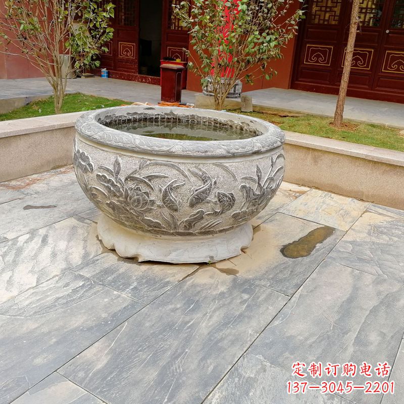 嘉兴庭院水缸石雕