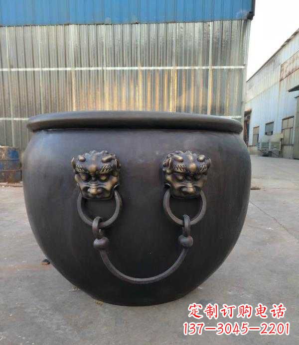 嘉兴庭院水缸铜雕