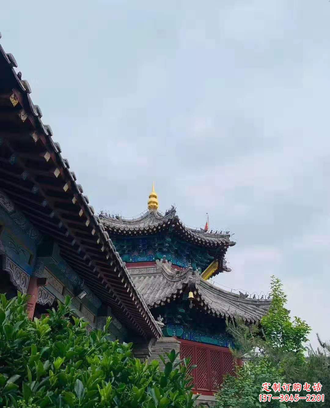 嘉兴铜雕葫芦塔顶寺庙摆件 