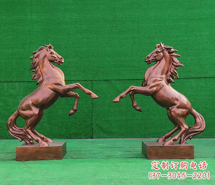 嘉兴铜雕企业马到成功立马