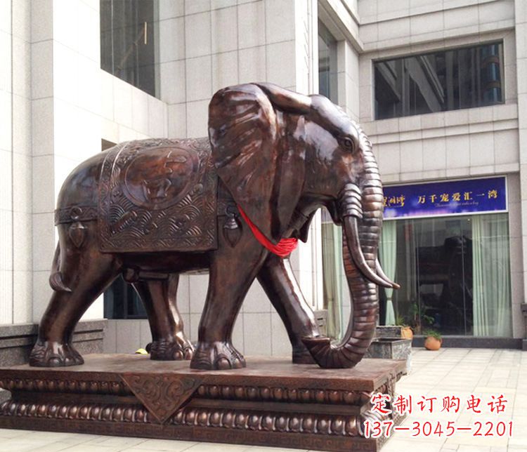 嘉兴铜雕企业招财大象