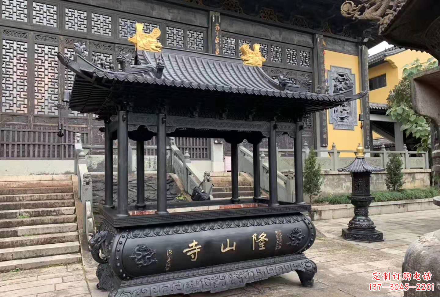 嘉兴铜雕香炉寺庙景观户外摆件