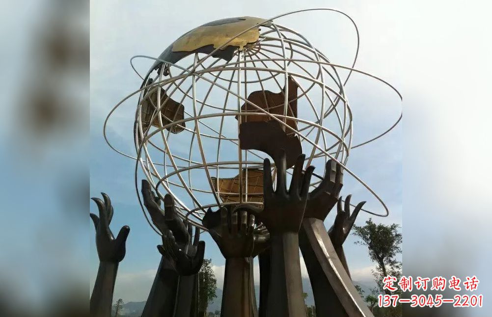 嘉兴托起地球不锈钢雕塑