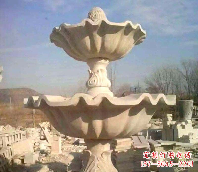 嘉兴晚霞红大型喷泉石雕