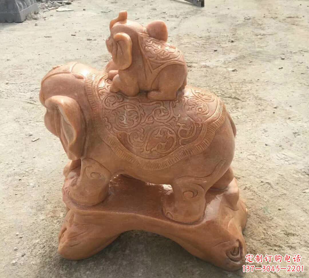 嘉兴晚霞红小象招财动物