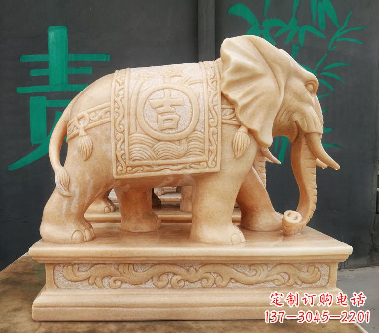 嘉兴现代石雕大象雕像