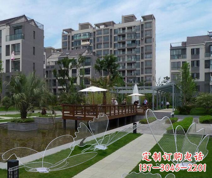 嘉兴小区不锈钢镂空蝴蝶雕塑