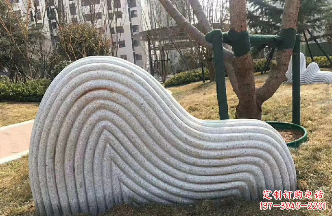 嘉兴小区大理石纹理假山雕塑