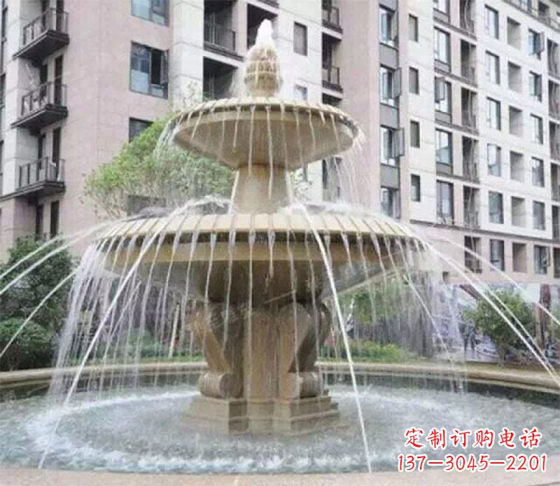 嘉兴小区大型喷泉景观石雕