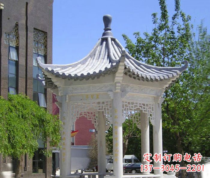 嘉兴小区景观大理石凉亭