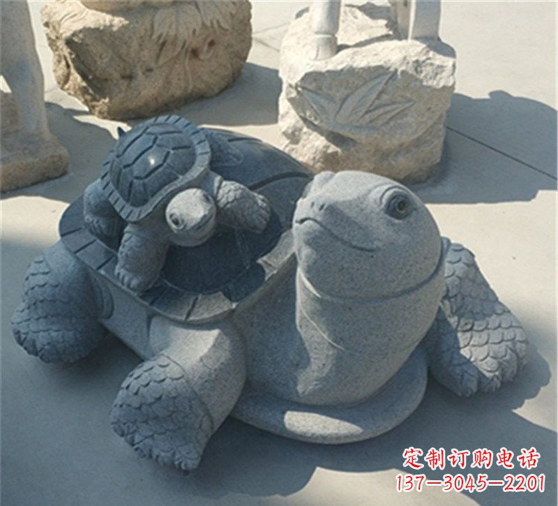 嘉兴小区母子乌龟石雕