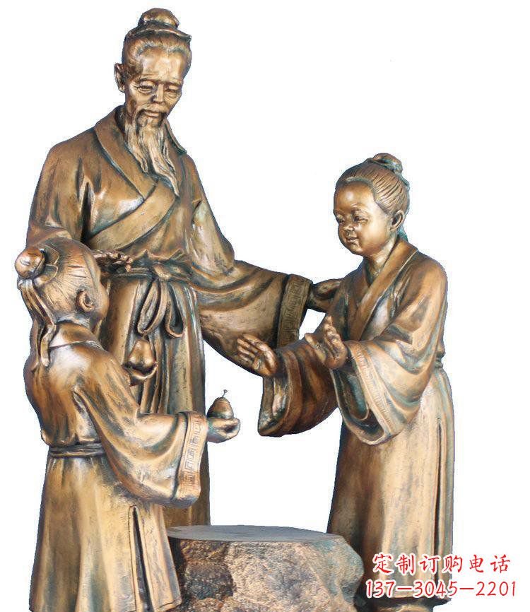 嘉兴校园孔融让梨景观铜雕
