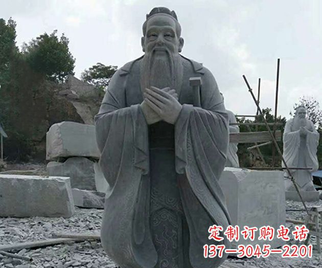 嘉兴校园孔子人物石雕