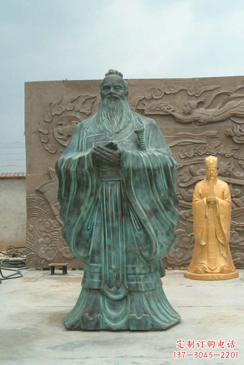 嘉兴校园青铜仿古孔子