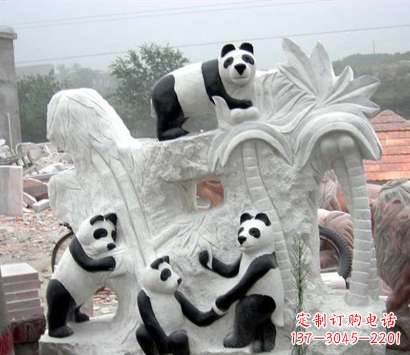 嘉兴熊猫动物景观石雕