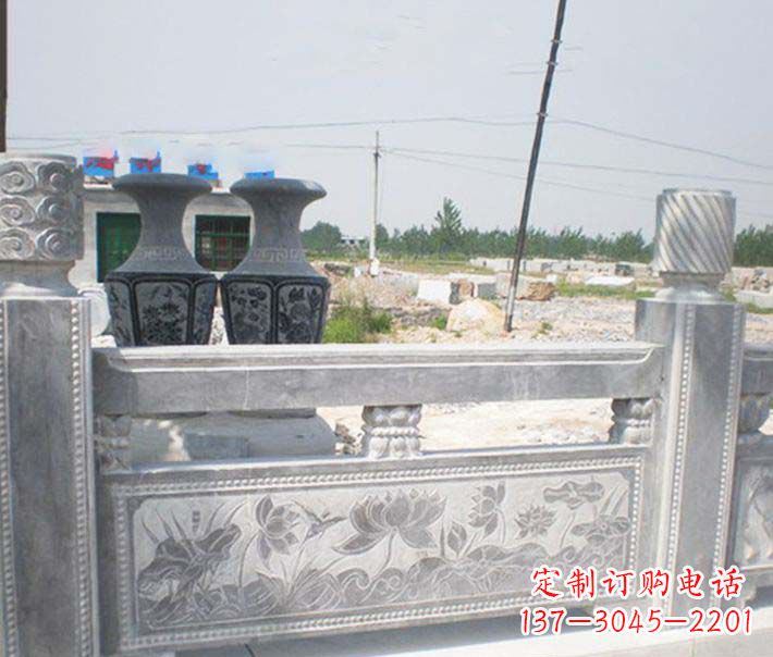 嘉兴园林仿古石栏板景观石雕 (3)