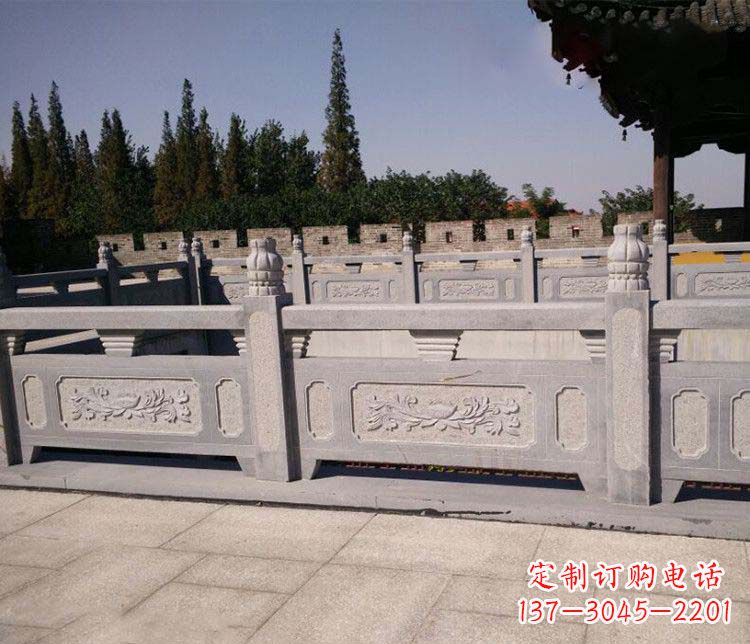 嘉兴园林仿古石栏板景观石雕 (2)