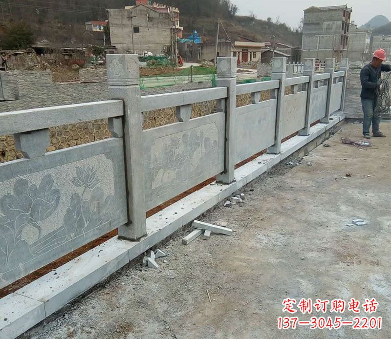嘉兴园林仿古石栏板景观石雕 (5)