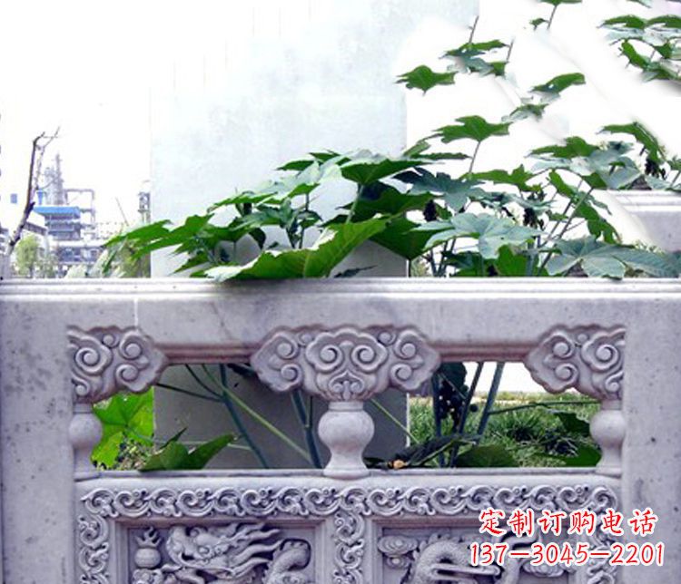 嘉兴园林仿古石栏板景观石雕 (6)