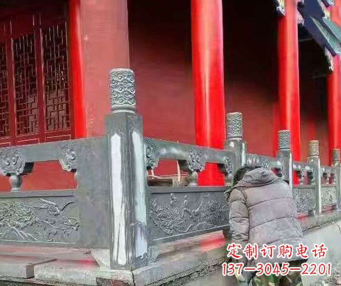 嘉兴园林仿古石栏板景观石雕 (9)