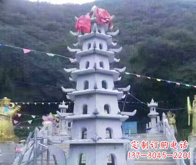 嘉兴园林景观大理石宝塔石雕
