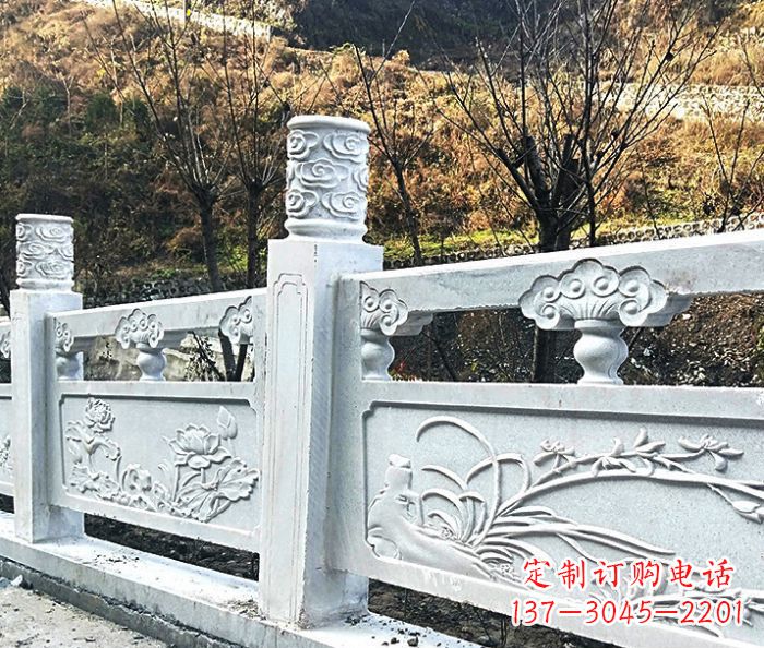 嘉兴园林景观大理石栏板石雕 (7)