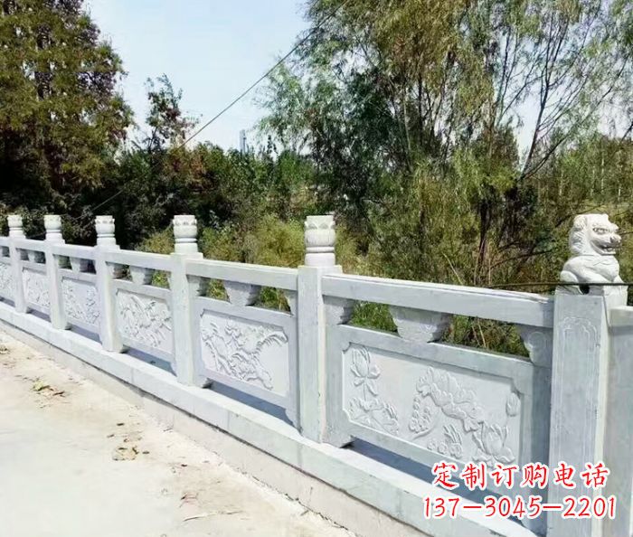 嘉兴园林景观大理石栏板石雕_1