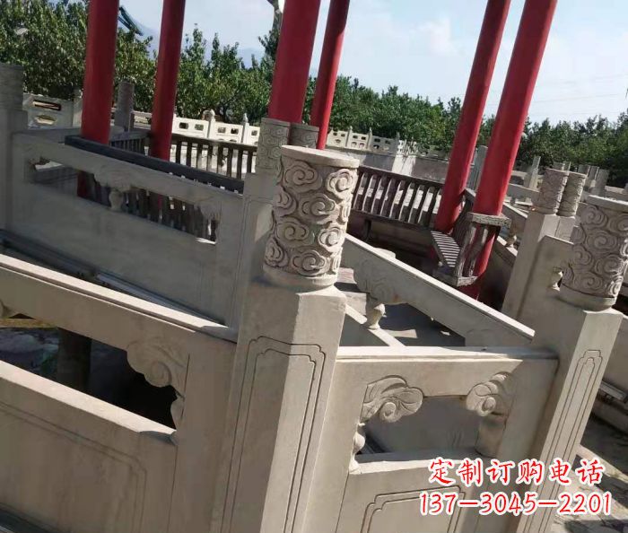 嘉兴园林景观大理石桥栏板石雕 (3)